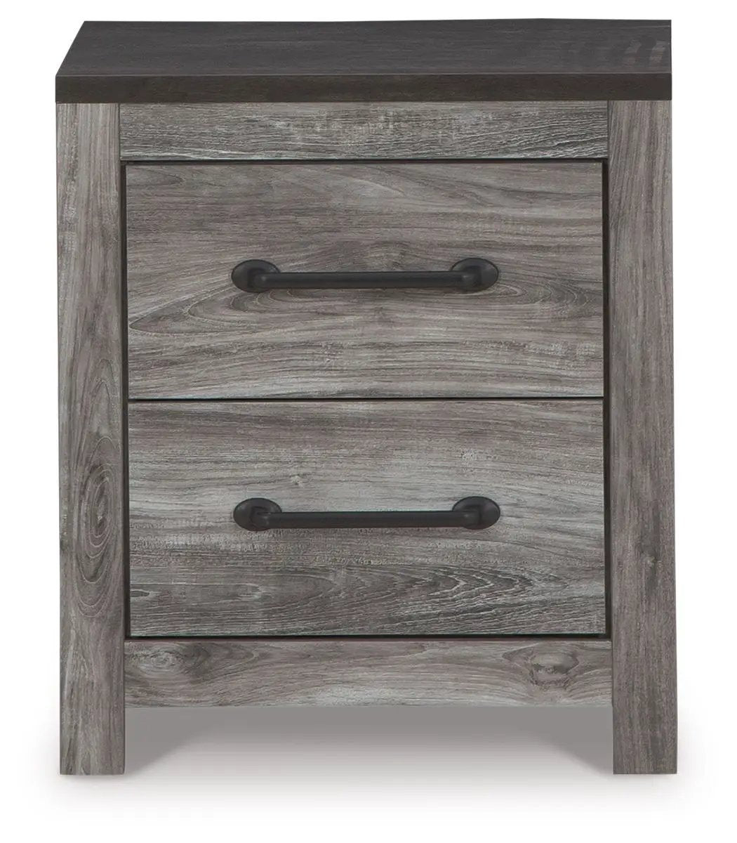 Bronyan - Two Drawer Night Stand - Dark Gray by Unique Piece Furniture