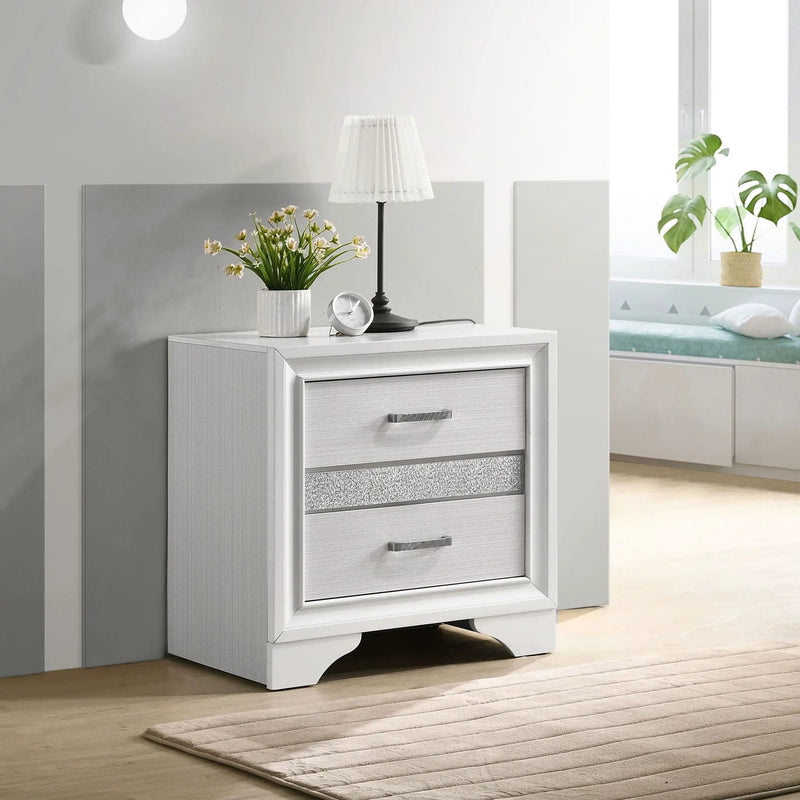 Transitional 2 Drawer Nightstand With Hidden Jewelry Tray by HouseOfZazla