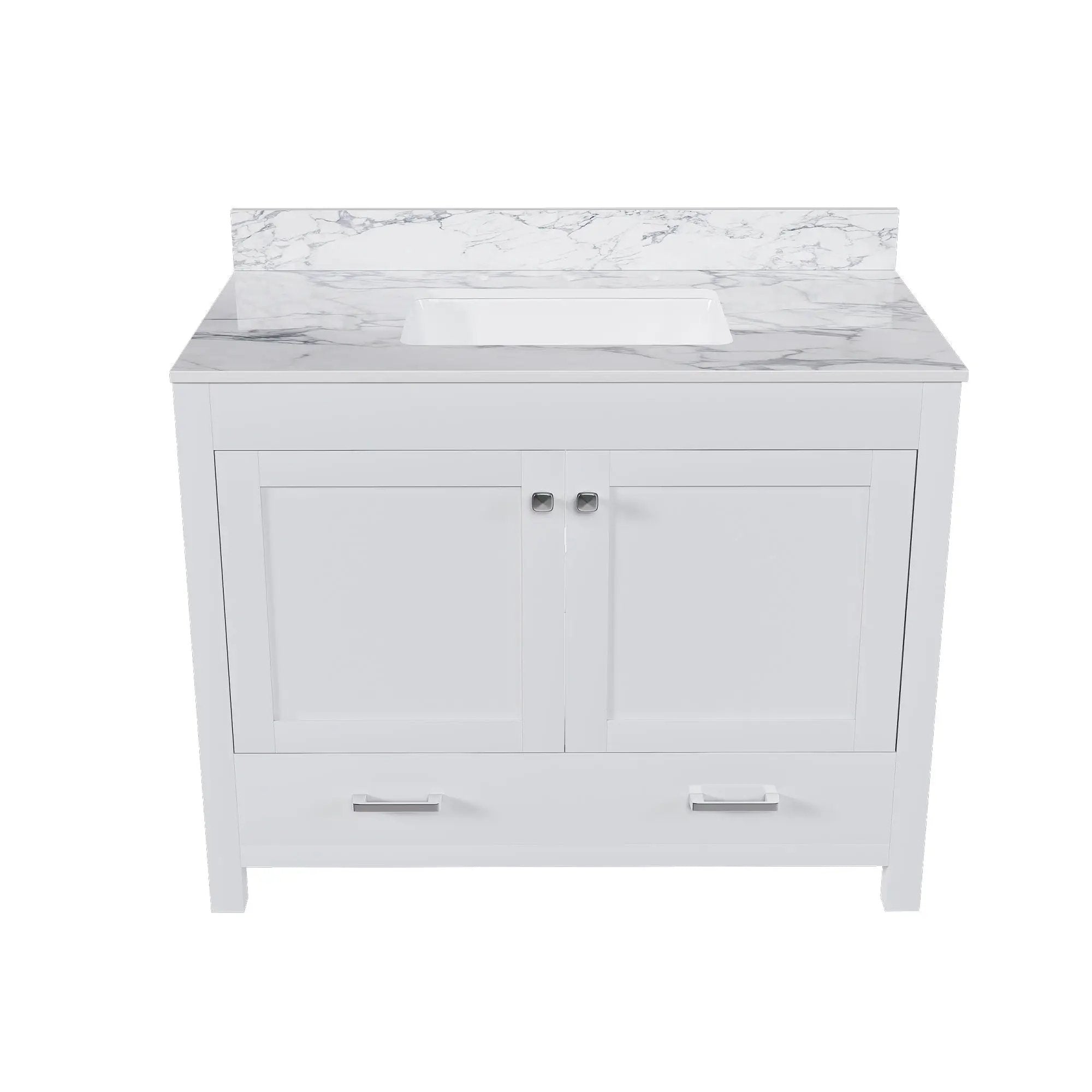 43" Bathroom Vanity Multi Functional Cabinet - White by Unique Piece Furniture