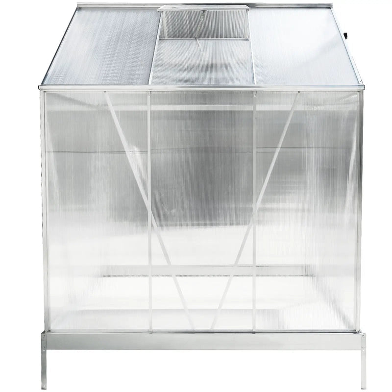 Polycarbonate house, Heavy Duty Outdoor Aluminum Walk-In House Kit With Rain Gutter, Vent And Door For Backyard Garden by HouseOfZazla