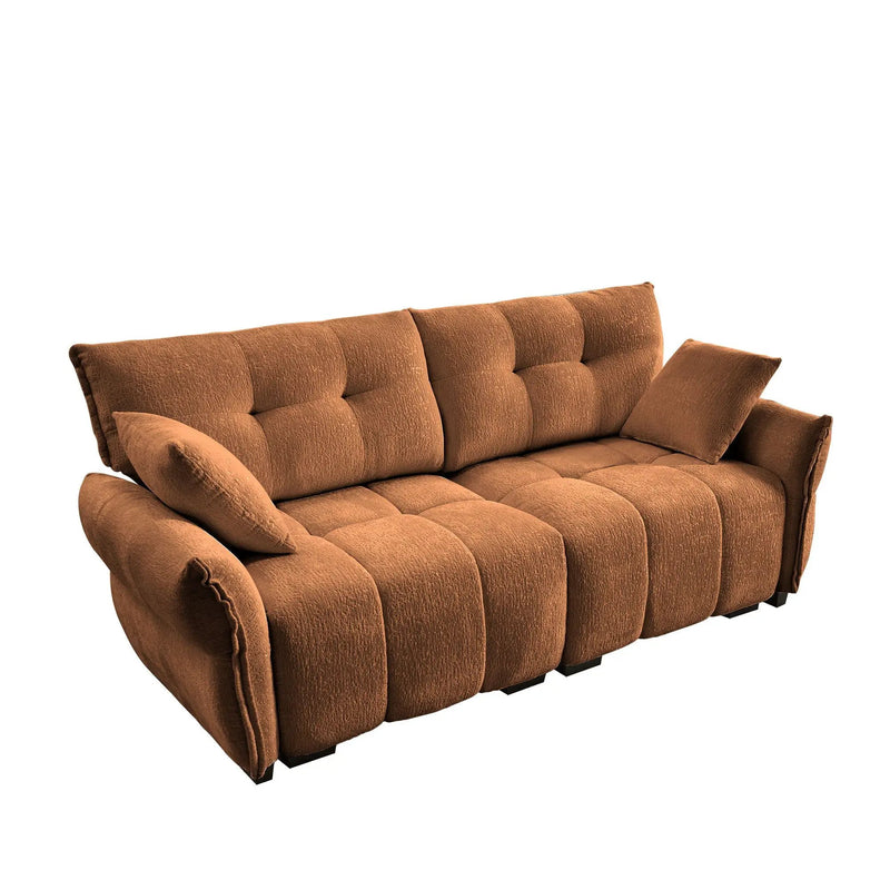 Modern Sofa & Pillows, Textured Cover, High Rebound Cushions by Unique Piece Furniture