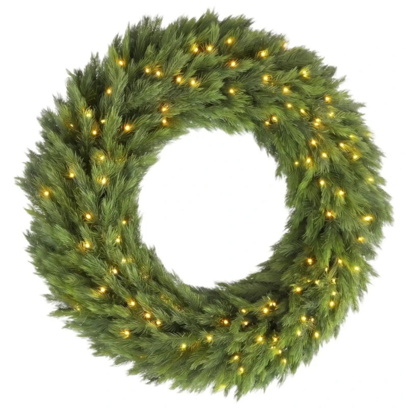 36 in Pre-Lit Norwegian Spruce Christmas Wreath, photo 8 of 9