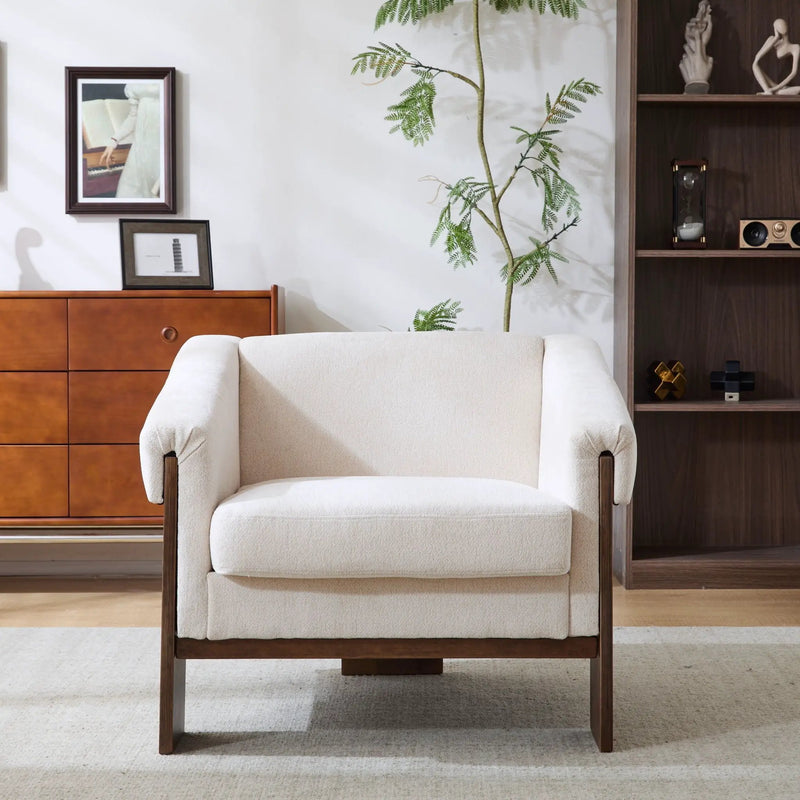 Sierra - Vintage Modern Accent Chair With Deep Cushions And Wide Armrests by HouseOfZazla