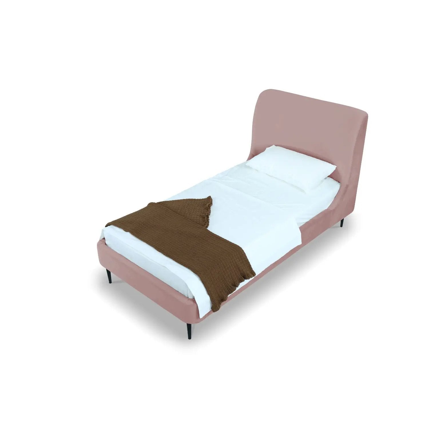 Heather - Upholstered Bed With Curved Headboard