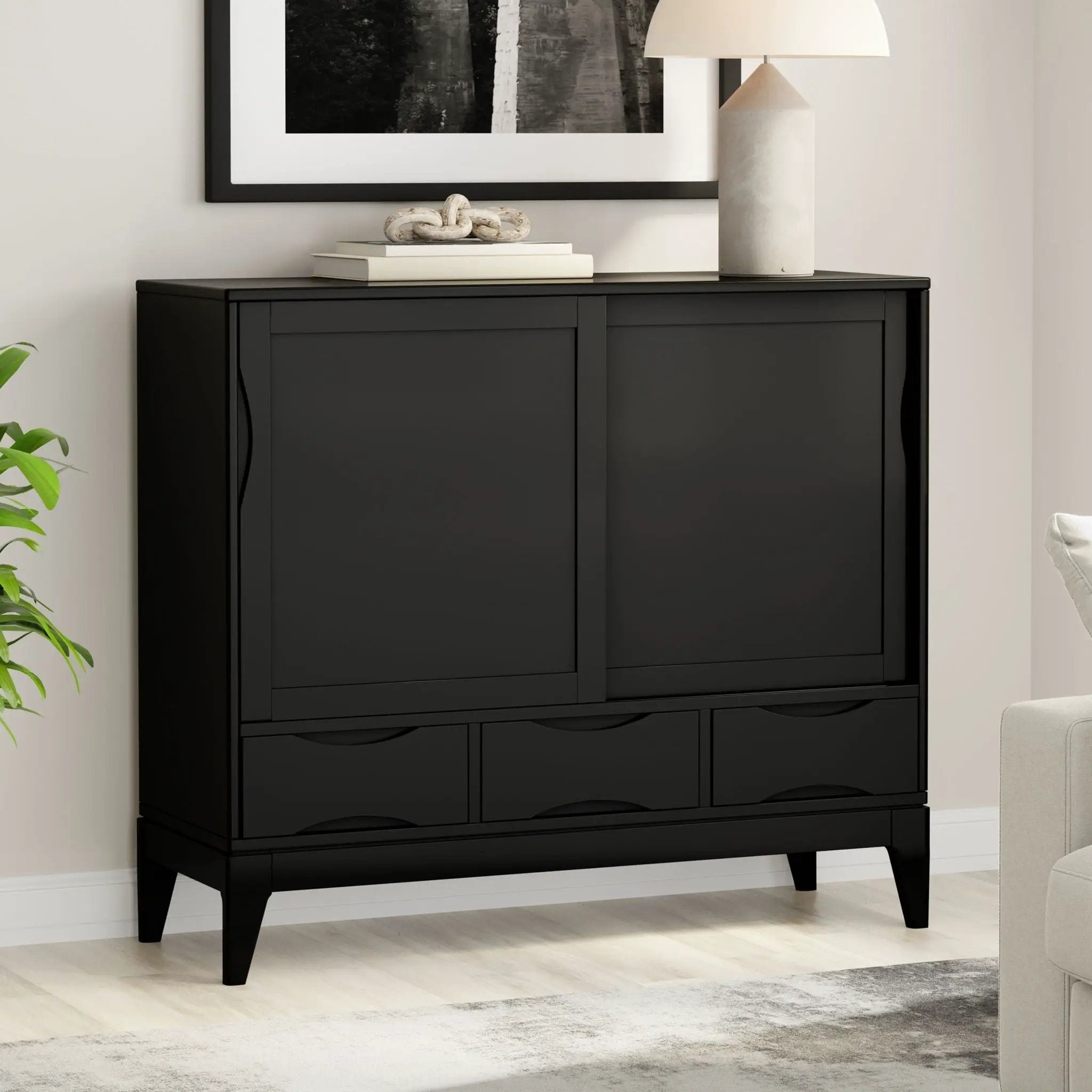 Harper - Storage Cabinet - Black by HouseOfZazla