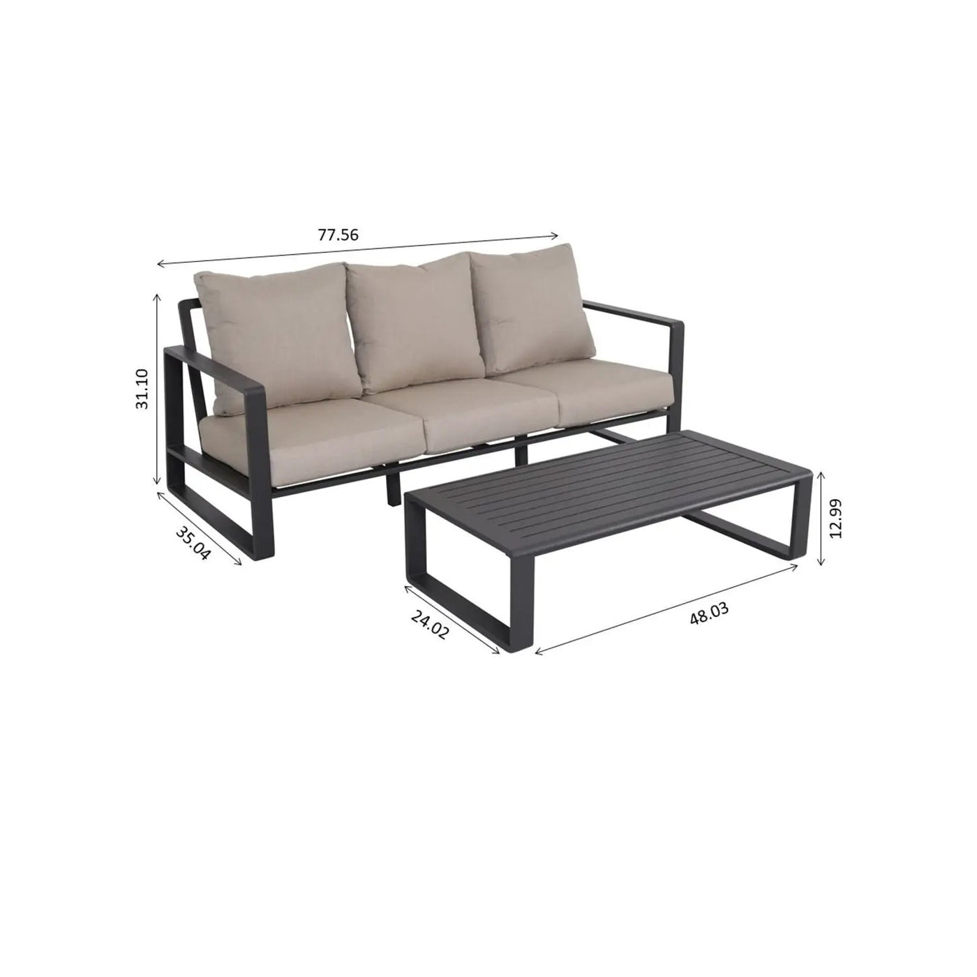 Durable Sofa With Rectangular Coffee Table by Unique Piece Furniture