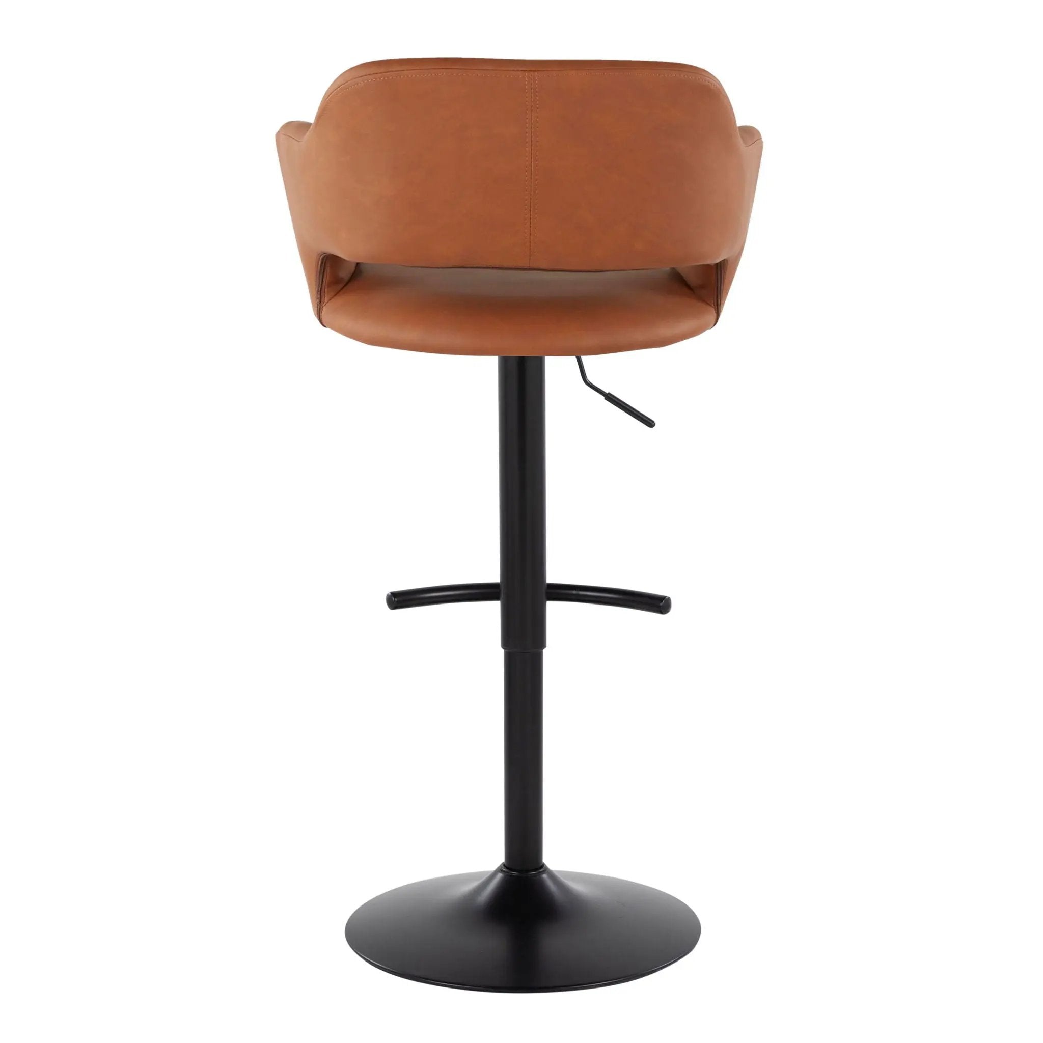 Margarite - Contemporary Adjustable Barstool With Swivel With Rounded T Footrest (Set of 2) by Unique Piece Furniture