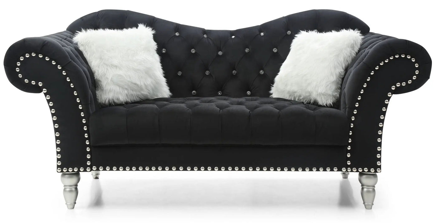 Elegant Round Arm Loveseat by HouseOfZazla