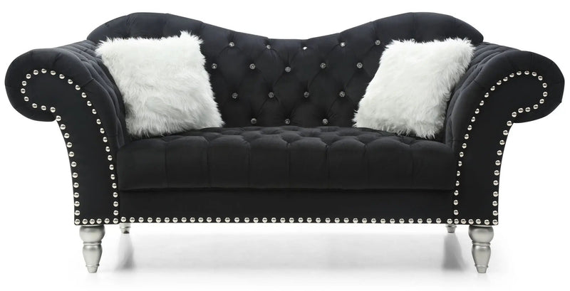 Elegant Round Arm Loveseat by HouseOfZazla