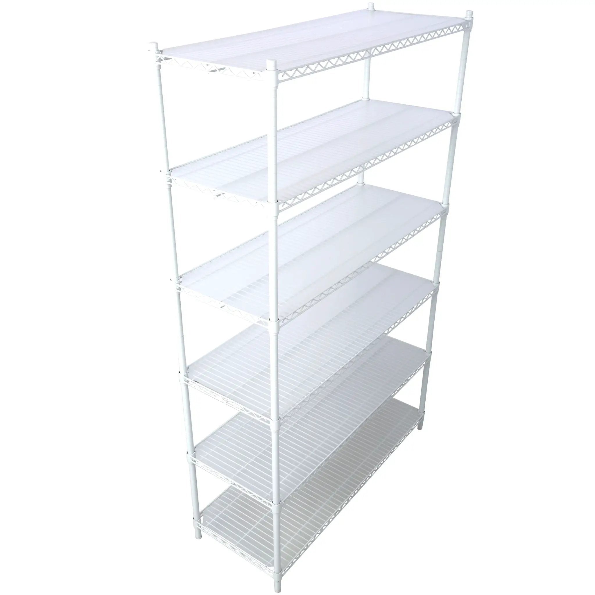 6 Tier 6000Lbs Capacity Nsf Metal Shelf Wire Shelving Unit, Heavy Duty Adjustable Storage Rack With Wheels & Shelf Liners For Commercial Grade Utility Steel Storage Rack by Unique Piece Furniture