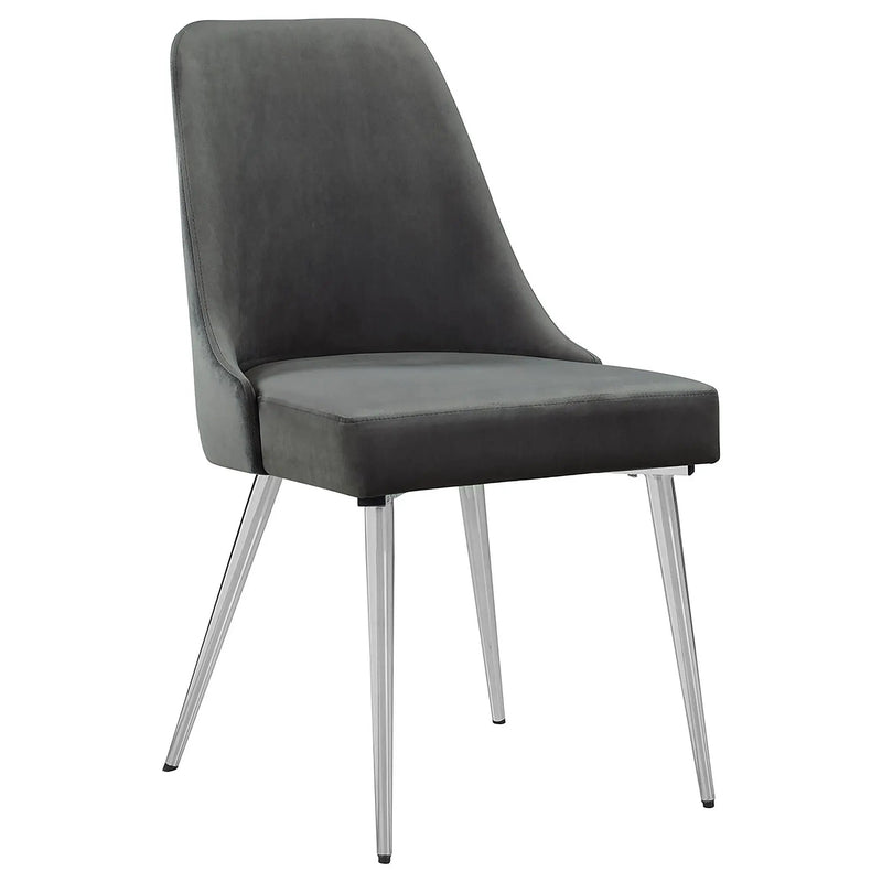 Cabianca Upholstered Dining Side Chair Grey (Set of 2) by Unique Piece Furniture