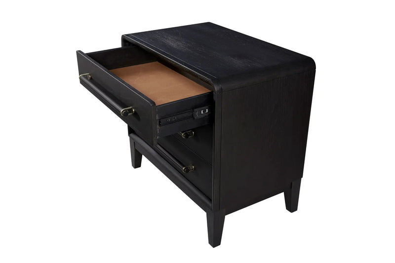 3 Drawer Nightstand With USB - Black by Unique Piece Furniture