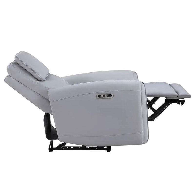 Jeromie - Power Motion Recliner With USB Port - Gray Synthetic Leather by Unique Piece Furniture