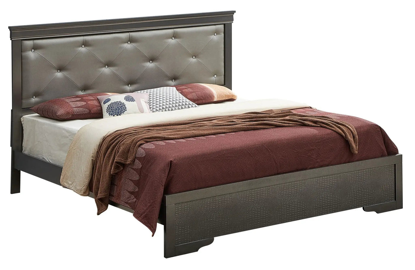 Chic Elegantly Designed Transitional Bed by HouseOfZazla