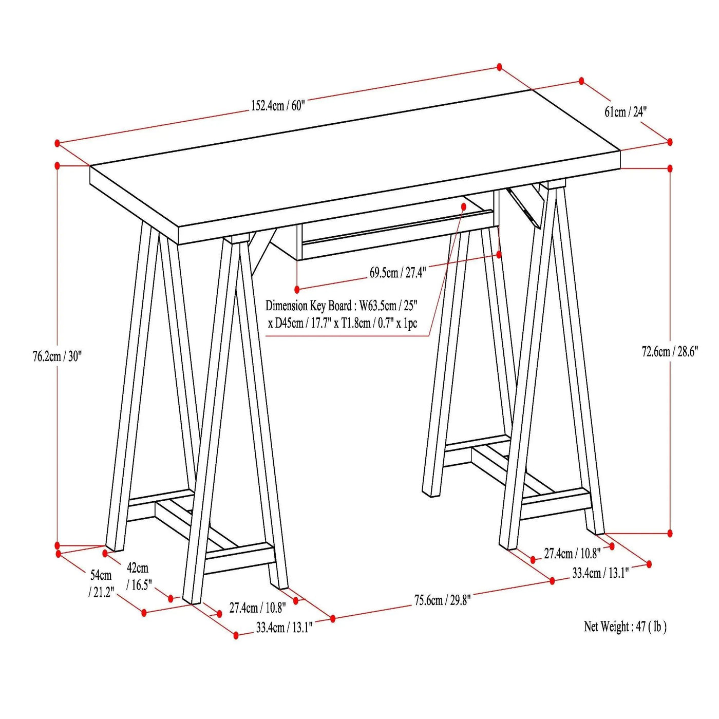 Sawhorse - Handcrafted Desk by HouseOfZazla