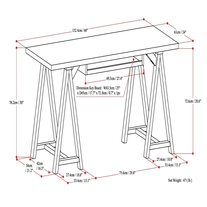 Sawhorse - Handcrafted Desk by HouseOfZazla
