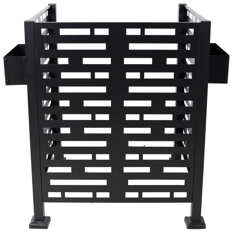 3x3 Ft Metal Air Conditioner Privacy Fence with Planter Boxes by HouseOfZazla