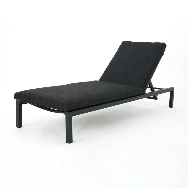 Modern Chaise Lounge with Water Resistant Fabric Cushions by HouseOfZazla