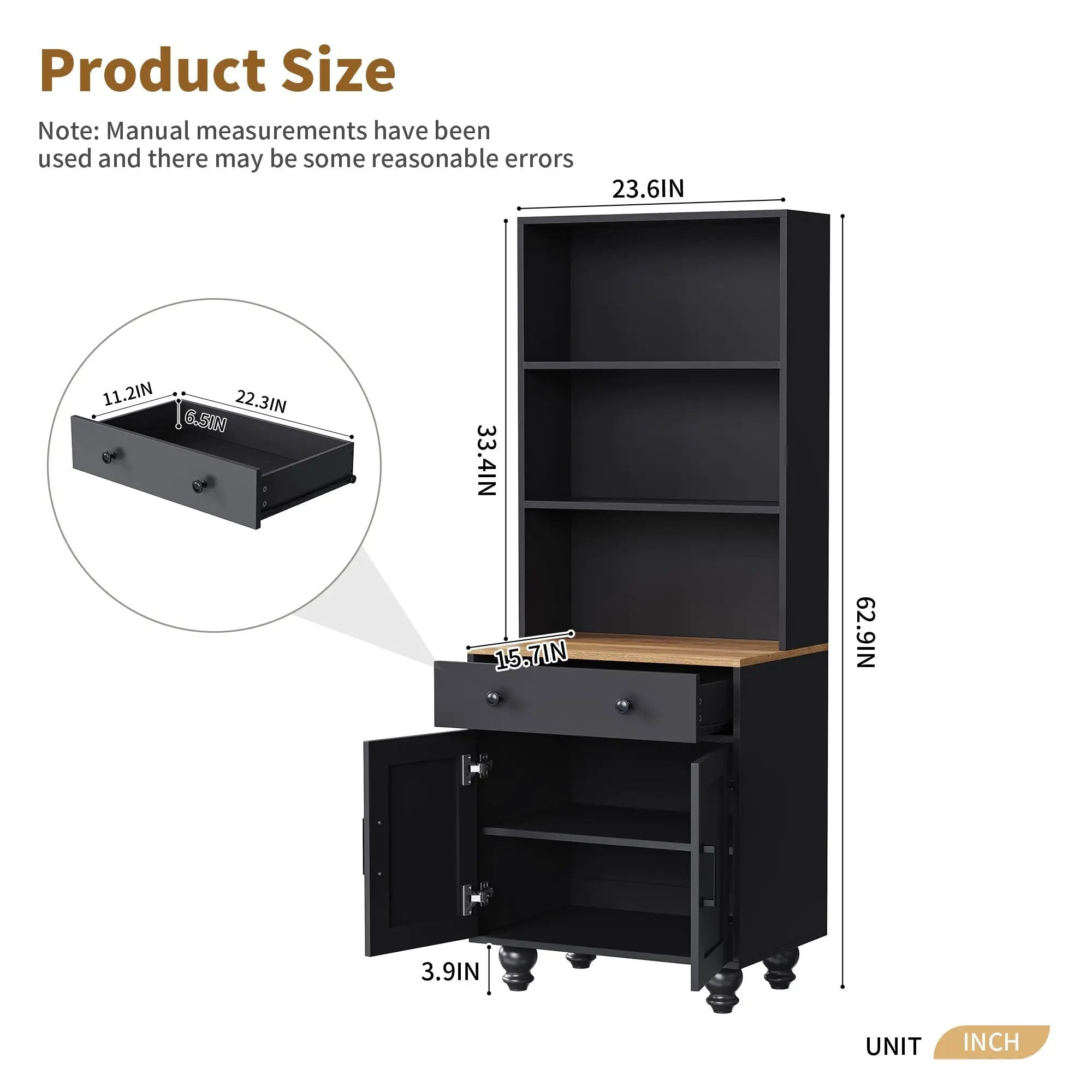On-Trend Farmhouse Storage Cabinet with Adjustable Shelves by HouseOfZazla