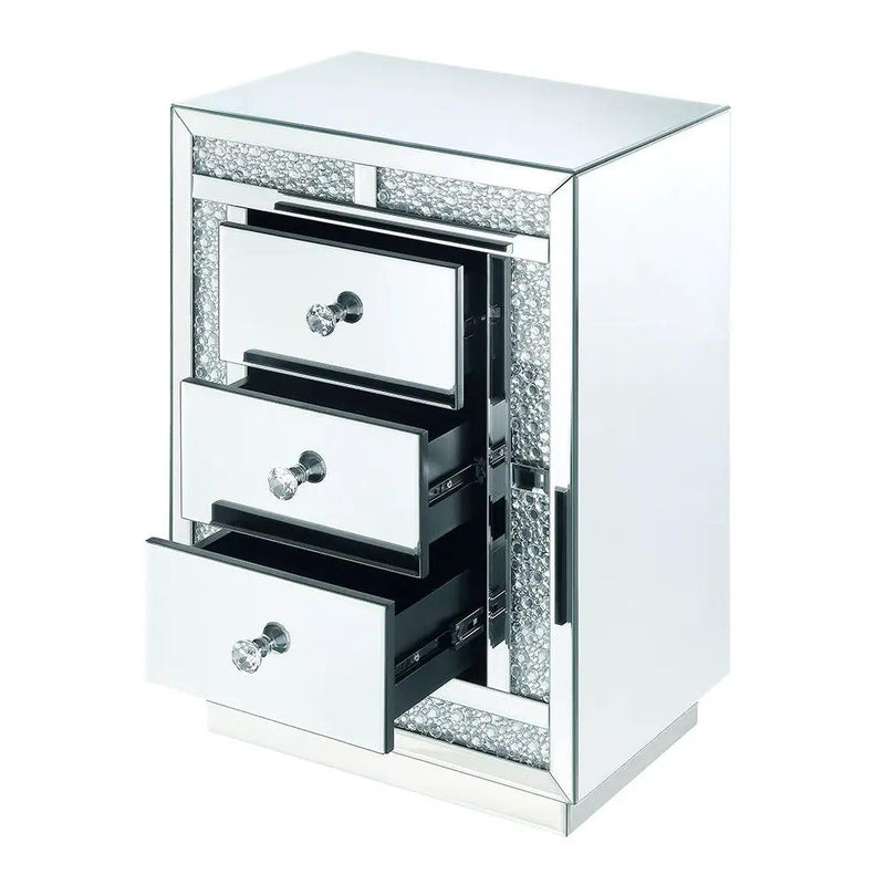 Mallika - Accent Table - Mirrored & Faux Crystals by Unique Piece Furniture