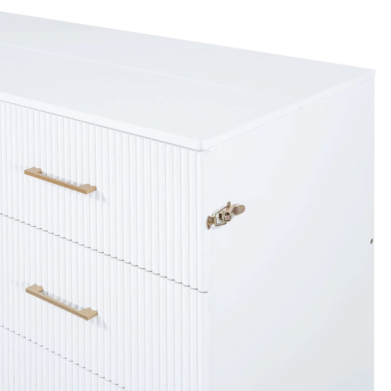 Murphy Bed With Frosted Glass Doors Design, Fake Drawers, Metal Legs by HouseOfZazla