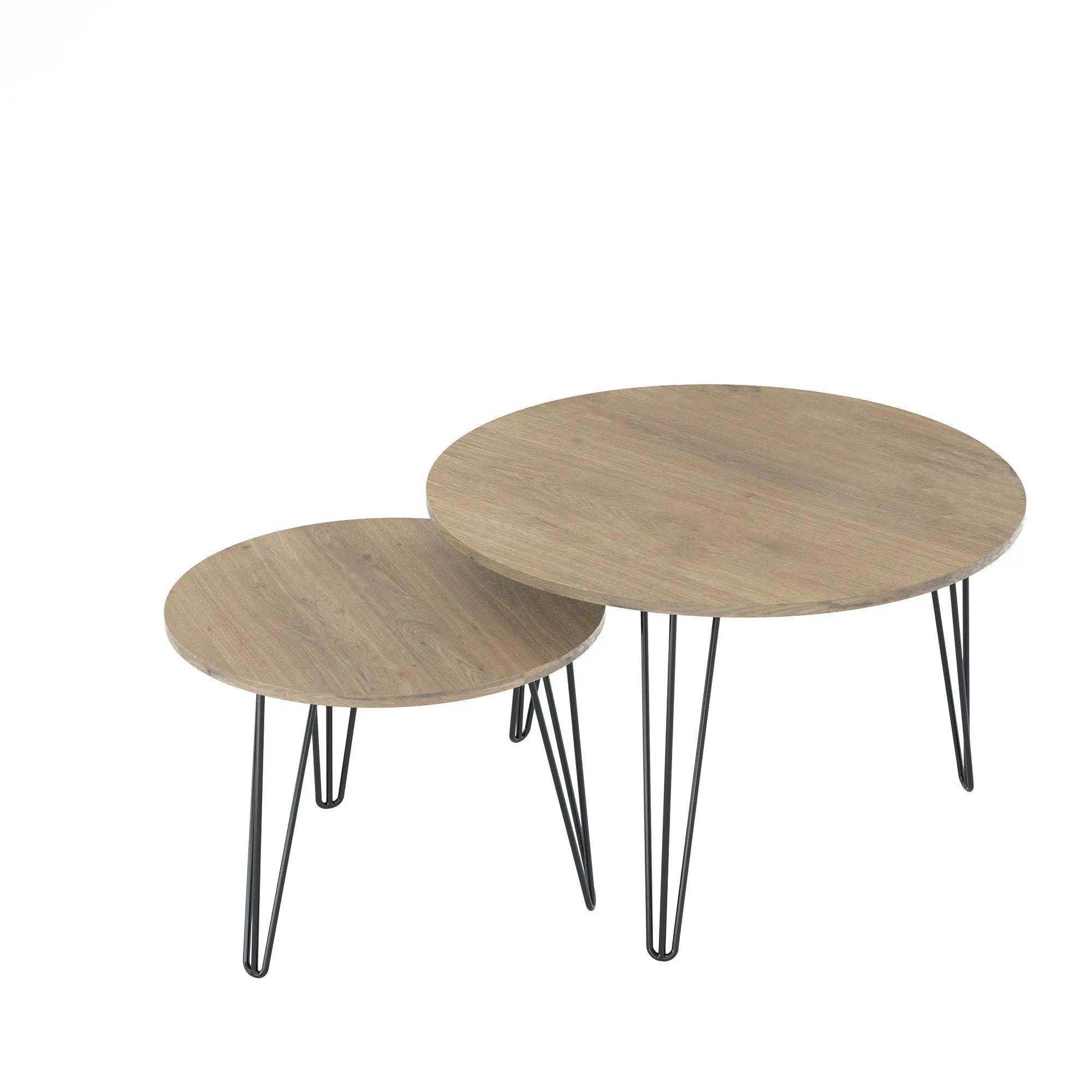 Round Nesting Coffee Table For Living Room (Set of 2) by Unique Piece Furniture