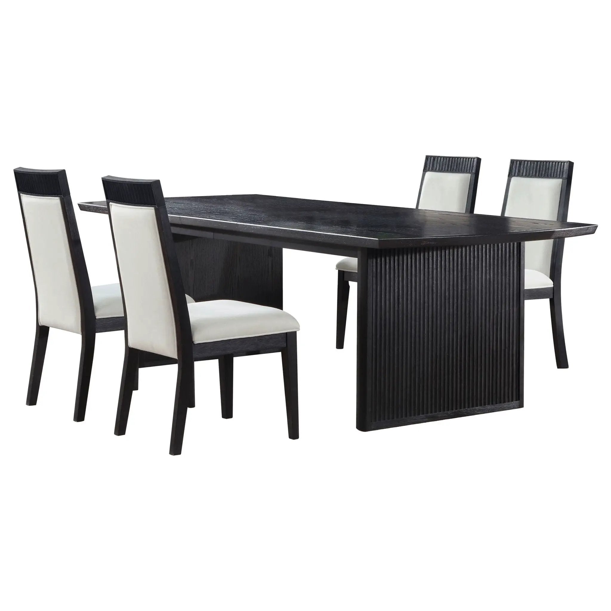 Brookmead 5-piece Extension Leaf Dining Table Set Black by Unique Piece Furniture