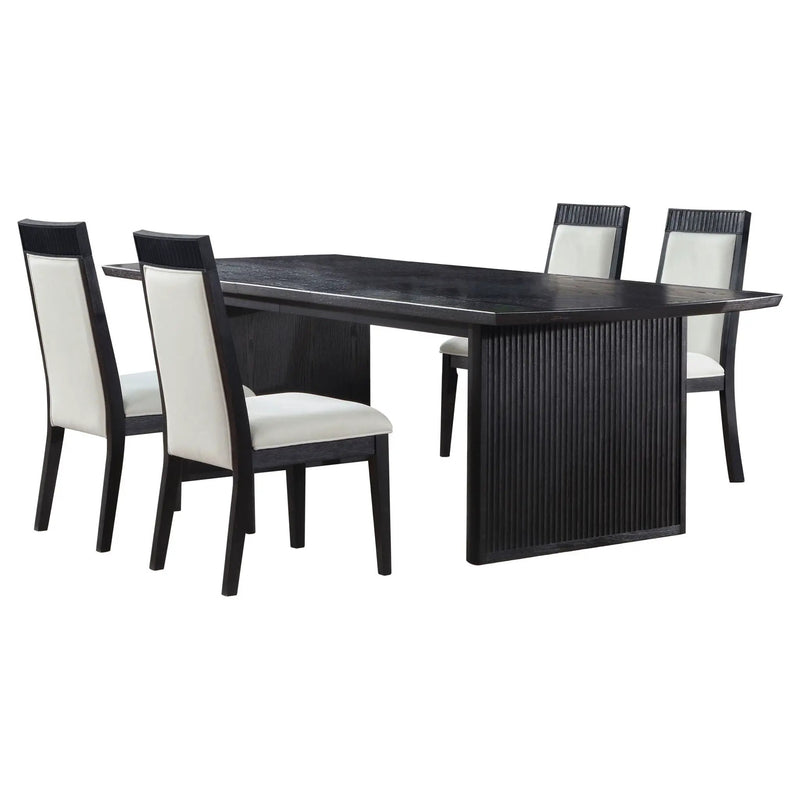 Brookmead 5-piece Extension Leaf Dining Table Set Black by Unique Piece Furniture
