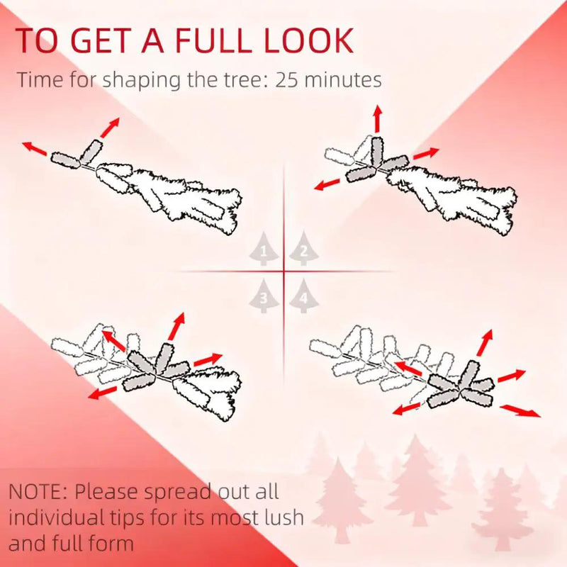 Artificial Flocked Christmas Tree with Snow Tips by HouseOfZazla