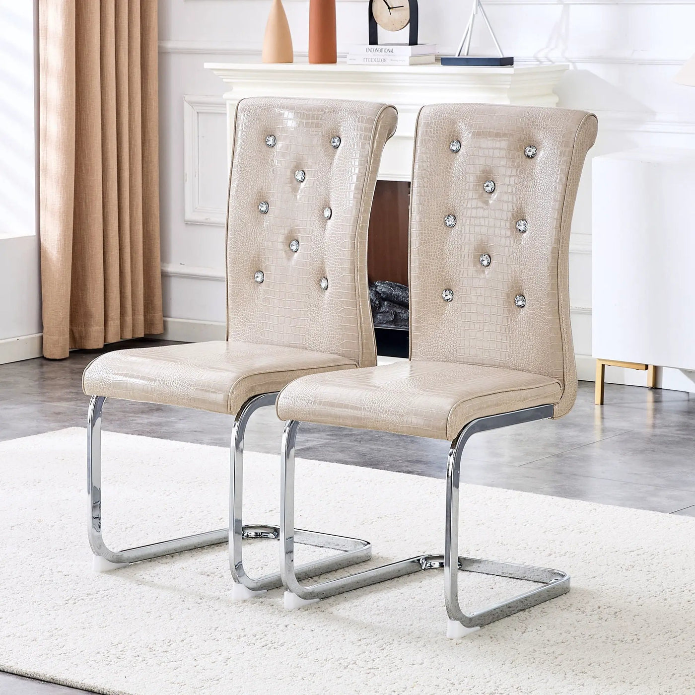 Elegant Design Upholstered Dining Chairs by Unique Piece Furniture