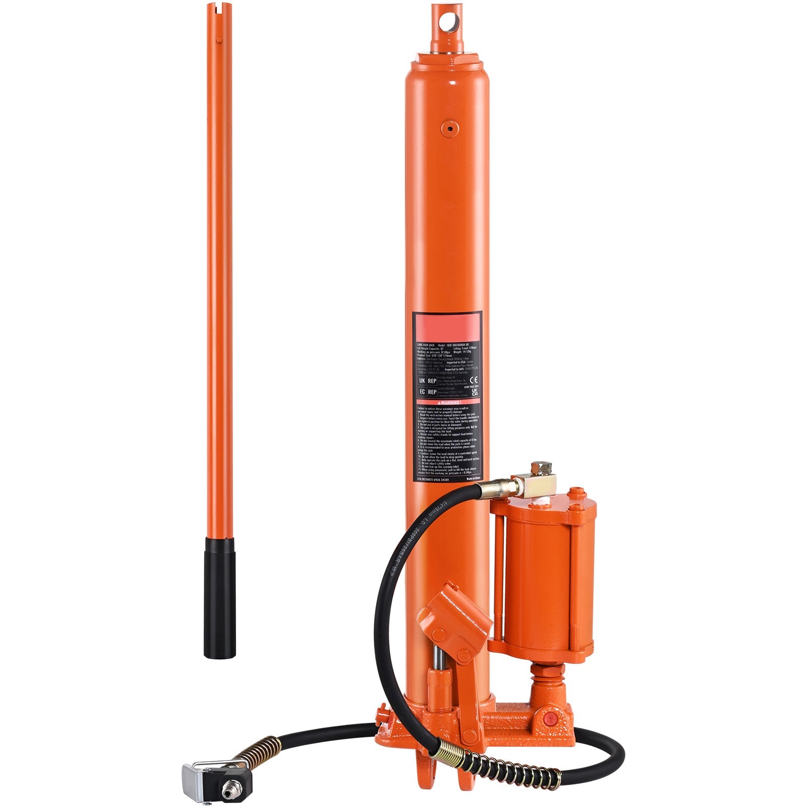 Hydraulic Long Ram Jack, 8 Ton Engine Hoist Cylinder by HouseOfZazla