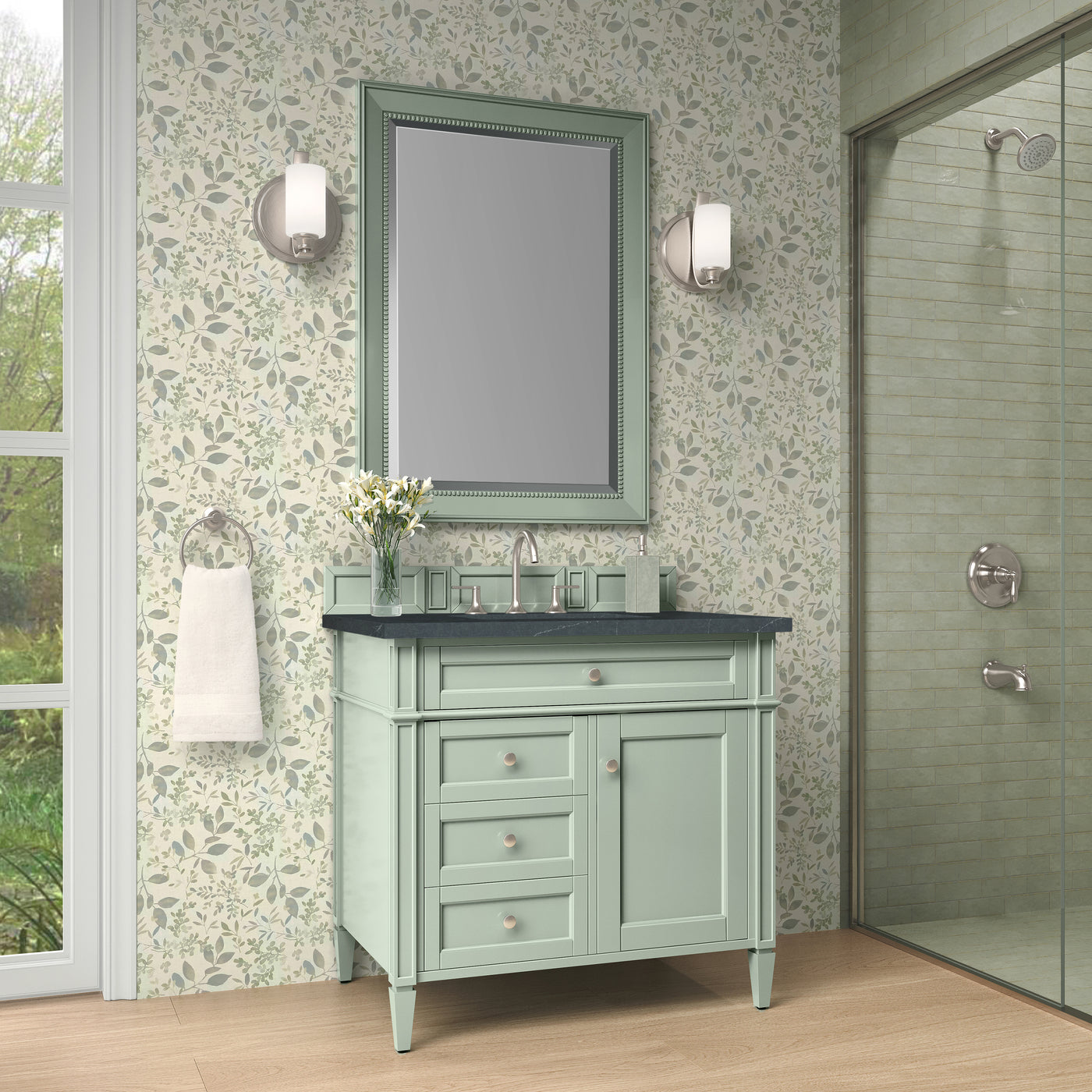 James Martin Brittany 36" Single Bathroom Vanity, Sage Green, view 20
