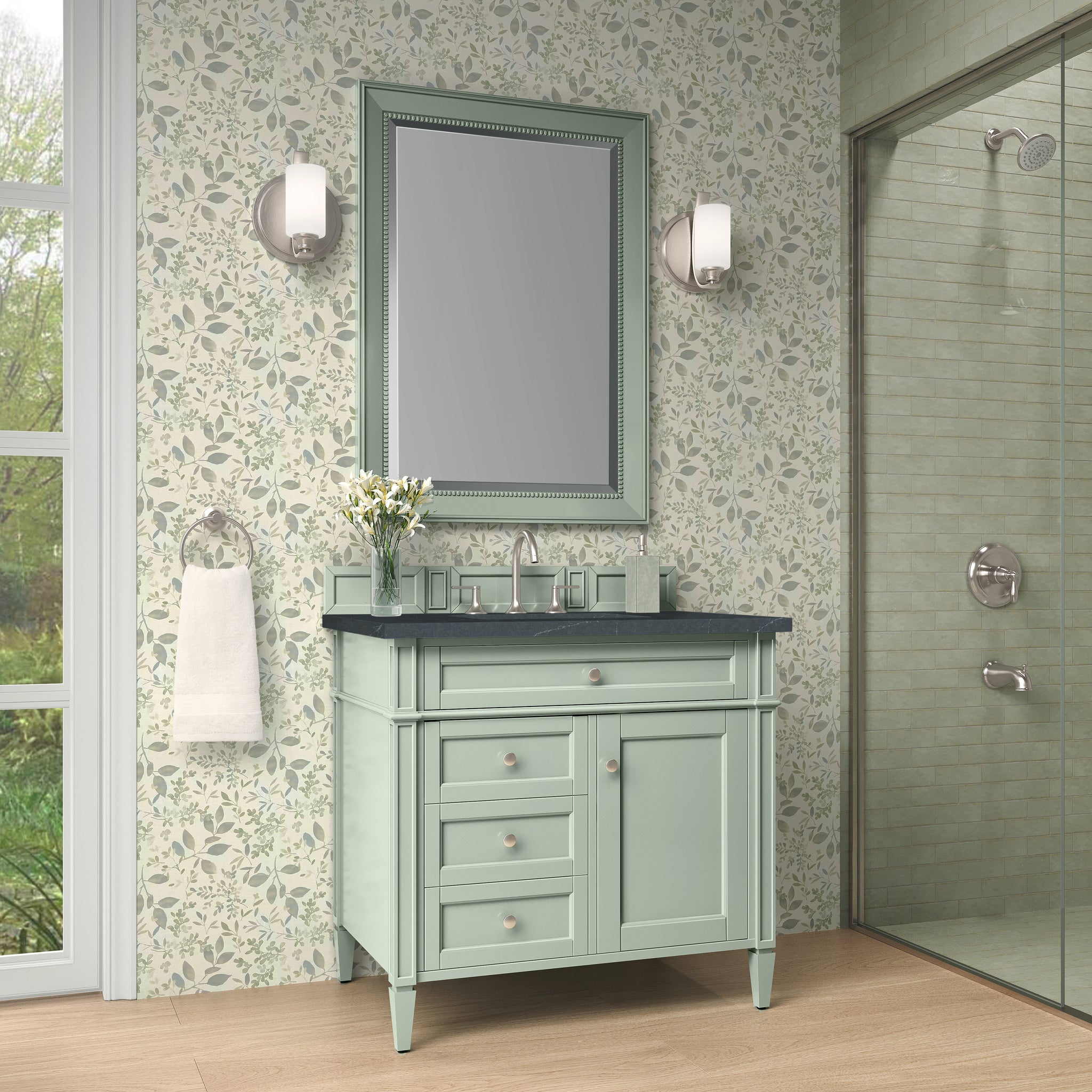 James Martin Brittany 36" Single Bathroom Vanity, Sage Green, view 20