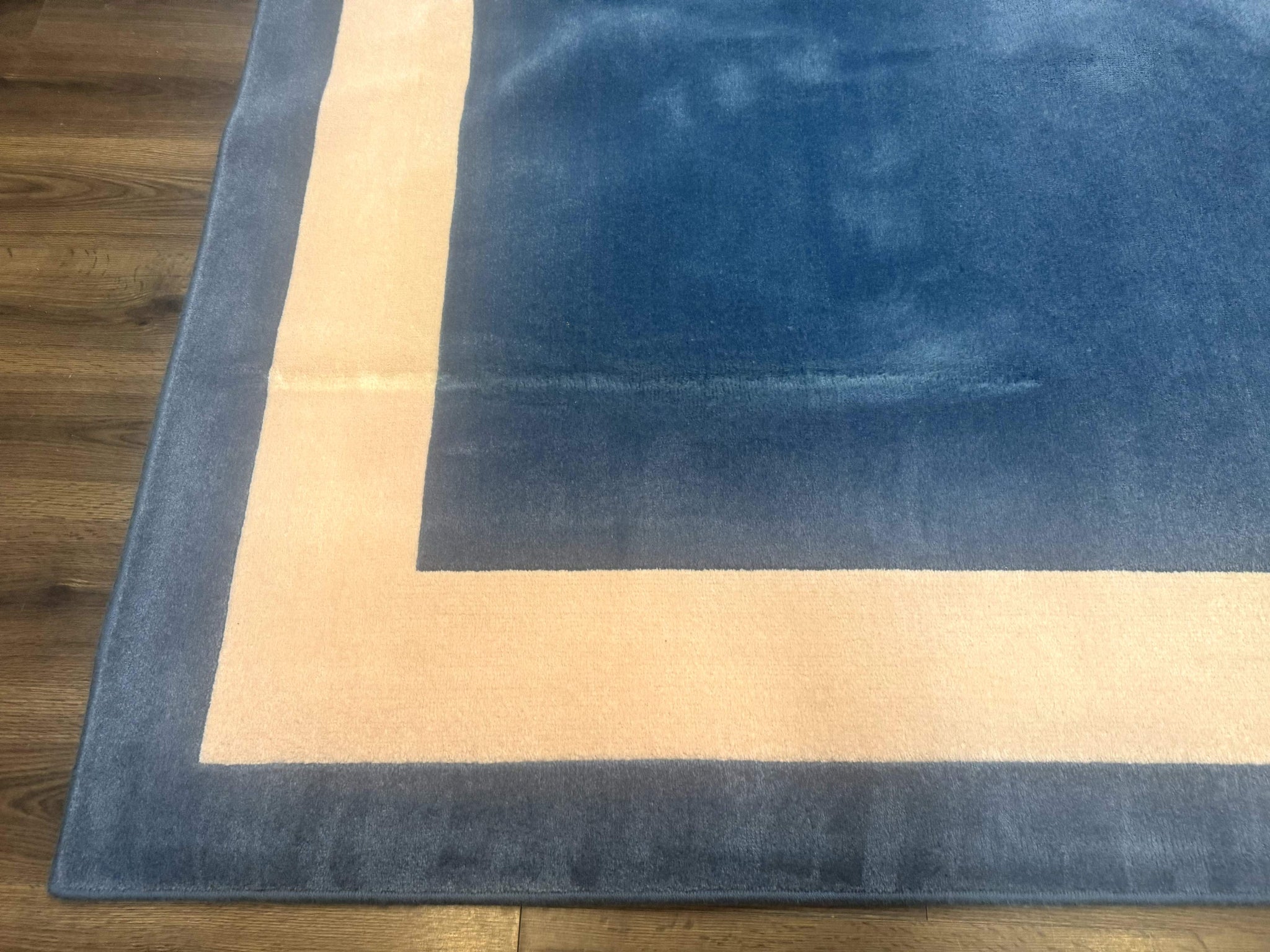 Blue and Cream Square Rug 10x10 ft, Large Square Carpet by Jewel Rugs
