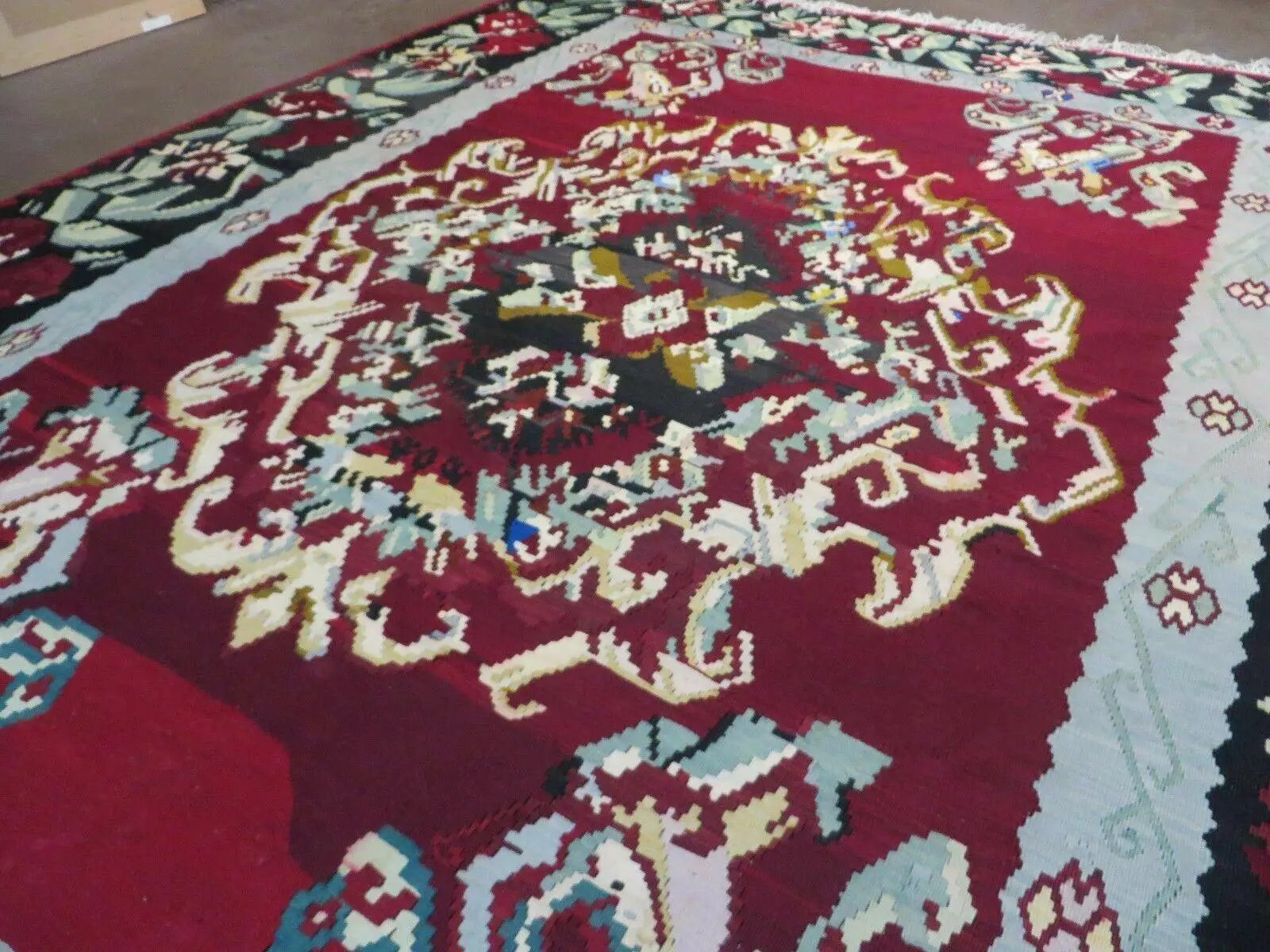 8' X 11' Karabagh Kilim Handmade Flat Weave Wool Rug Vegi Organic Dyes Nice by Jewel Rugs