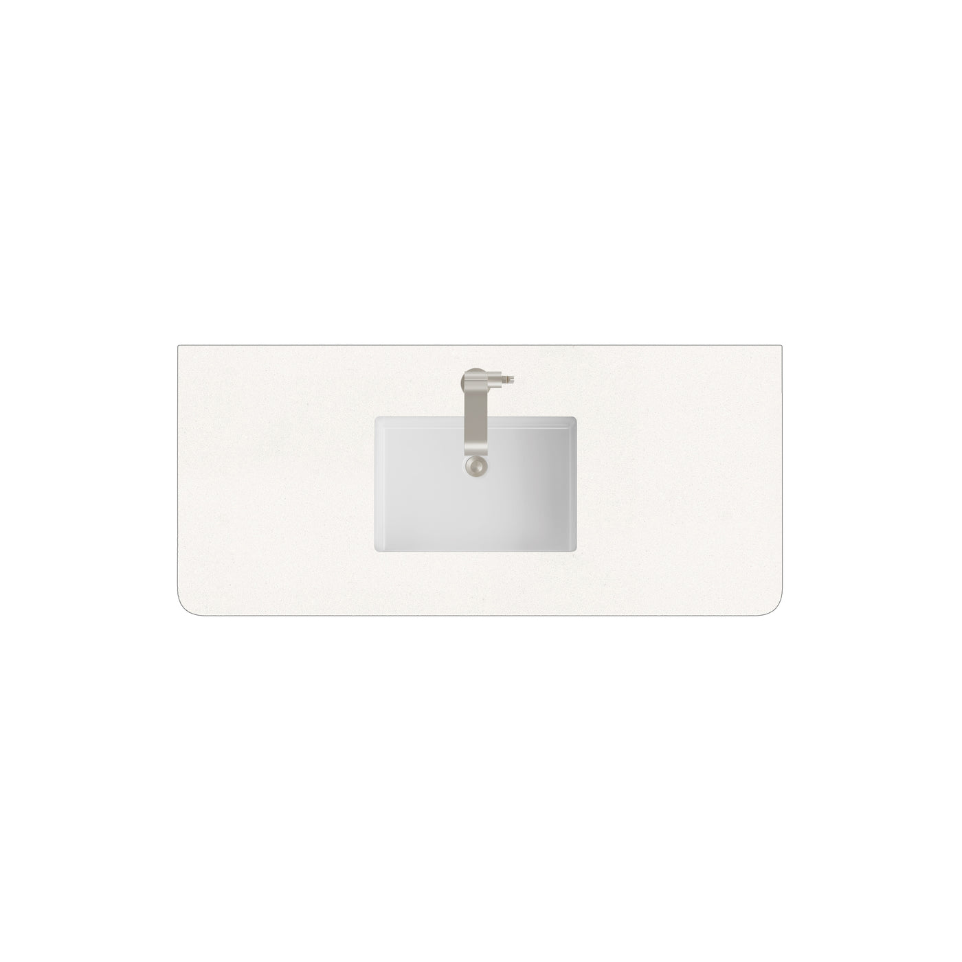 James Martin 48" Single Vanity Top with White Zeus (Radius Cut) countertop