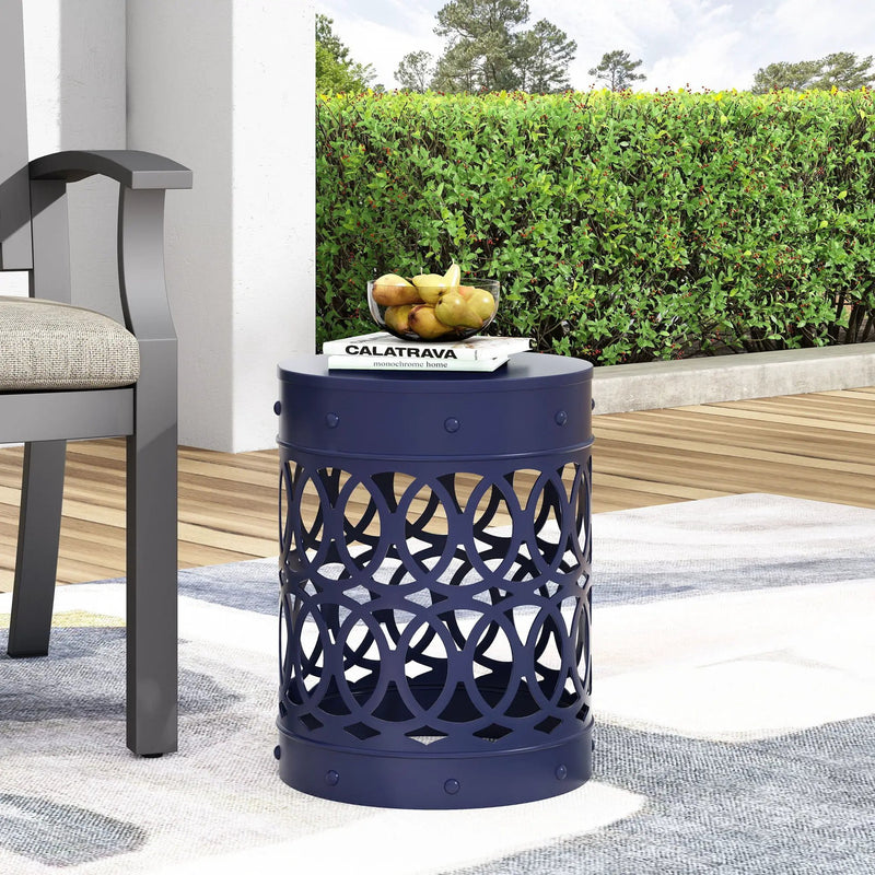 Outdoor Metal Large End Table, Modern Design by HouseOfZazla