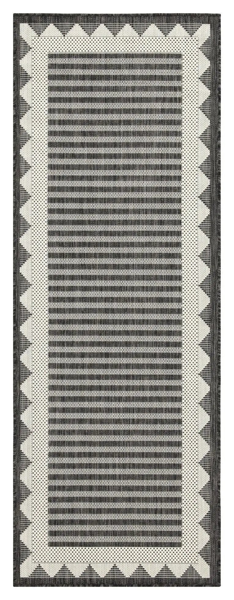 Sunshine - 5'3" X 7'3" Polypropylene Indoor & Outdoor Area Rug - Anthracite by Unique Piece Furniture
