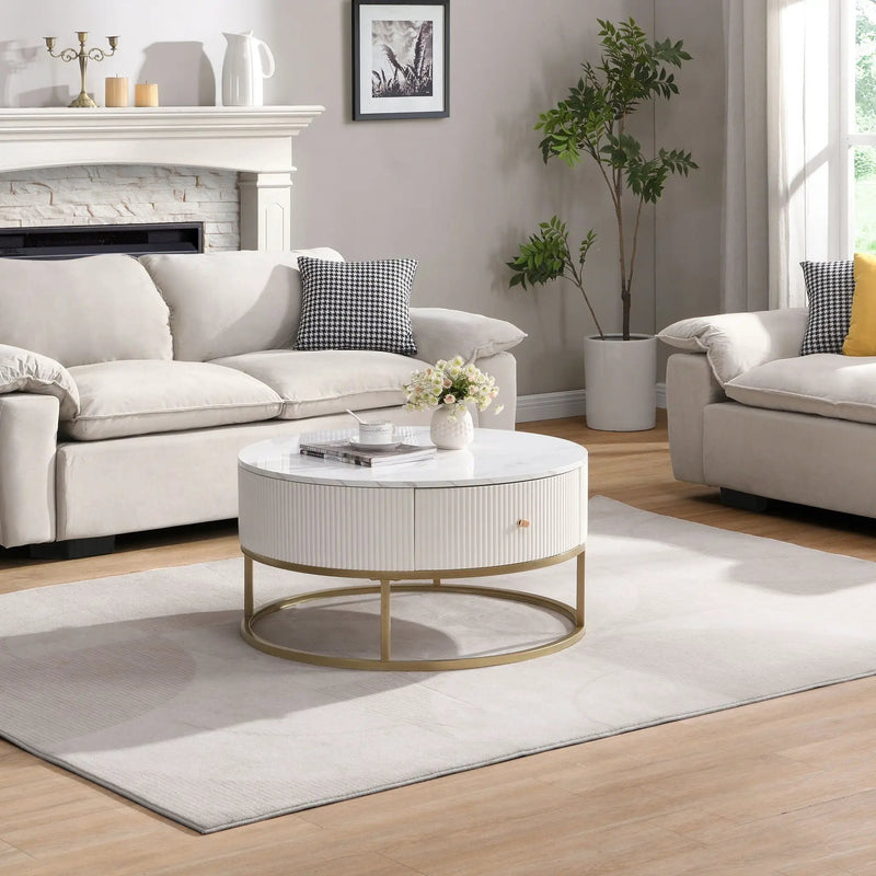 Modern Round Table With Drawers by HouseOfZazla