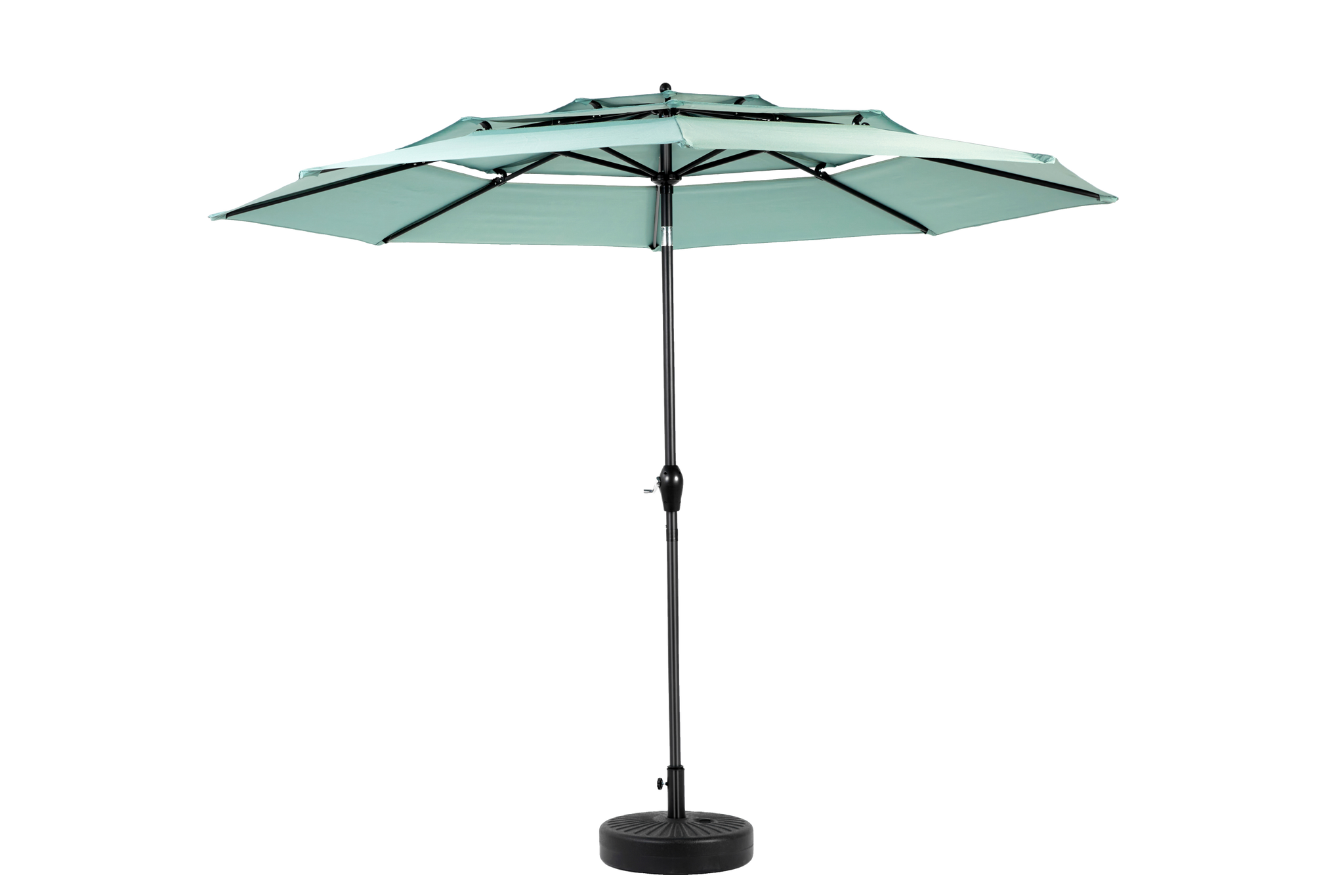 Aluminium 10ft 3 Tier Auto-Tilt Outdoor Patio Umbrella - Light Green by HouseOfZazla