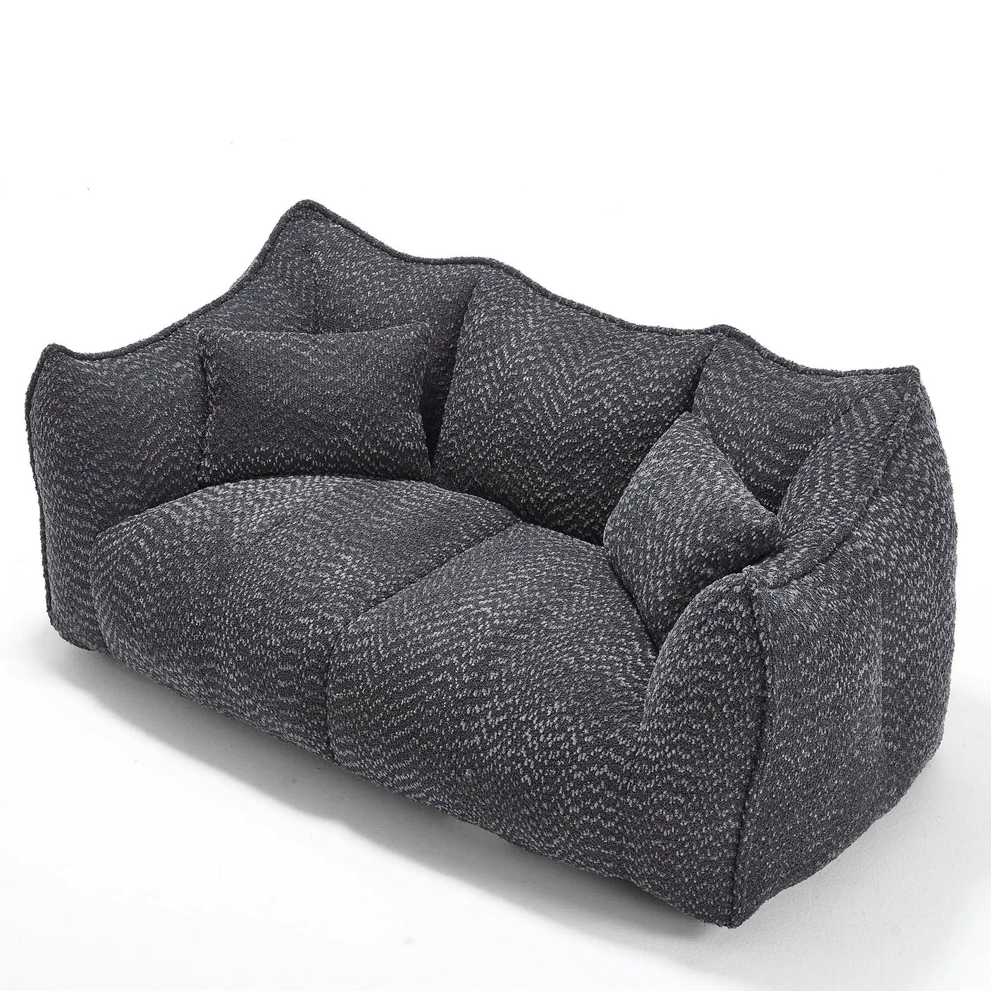 Comfortable Dual Beanbag Chair With High Resilience Foam Core For 2 People by Unique Piece Furniture
