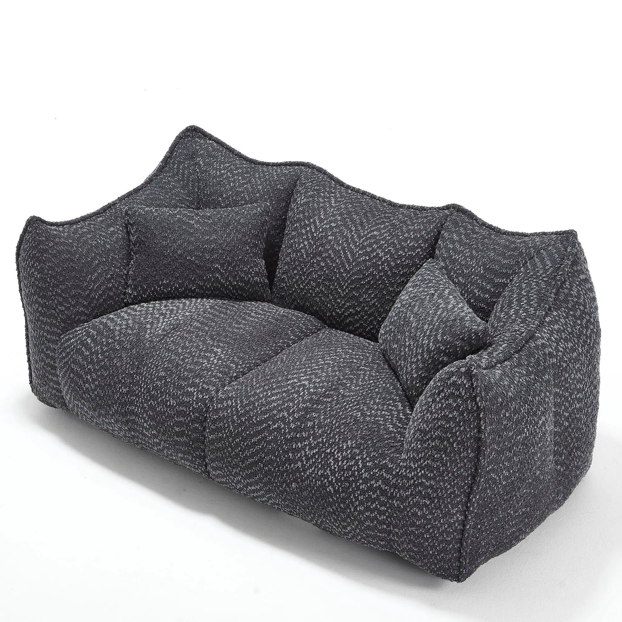 Comfortable Dual Beanbag Chair With High Resilience Foam Core For 2 People by HouseOfZazla