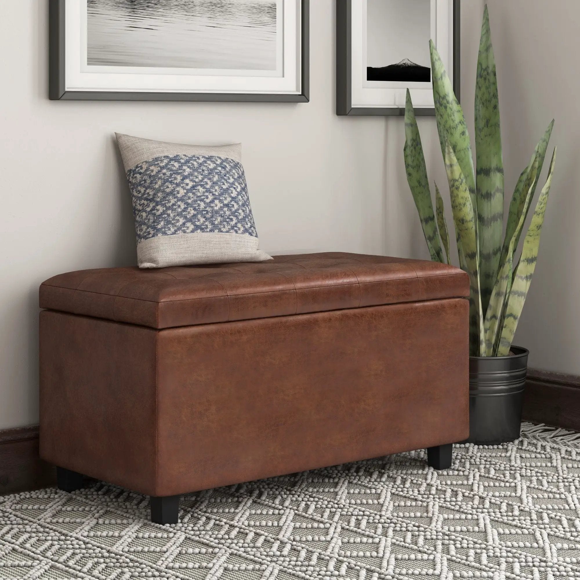 Cosmopolitan - Upholstered Storage Ottoman by HouseOfZazla