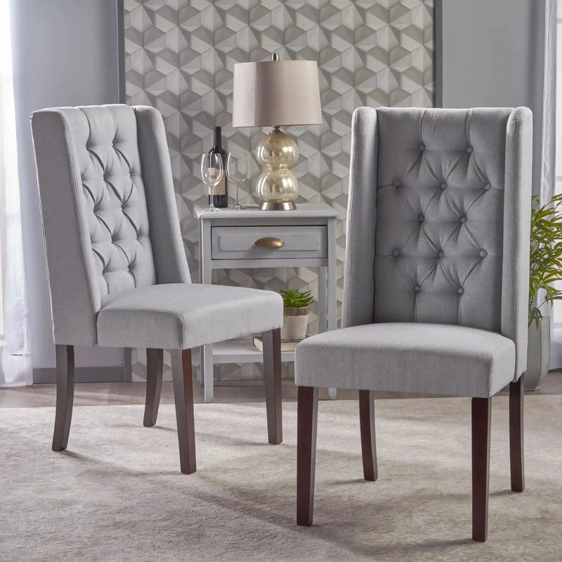 Sophisticated Tufted Dining Chair With High Back Design by HouseOfZazla