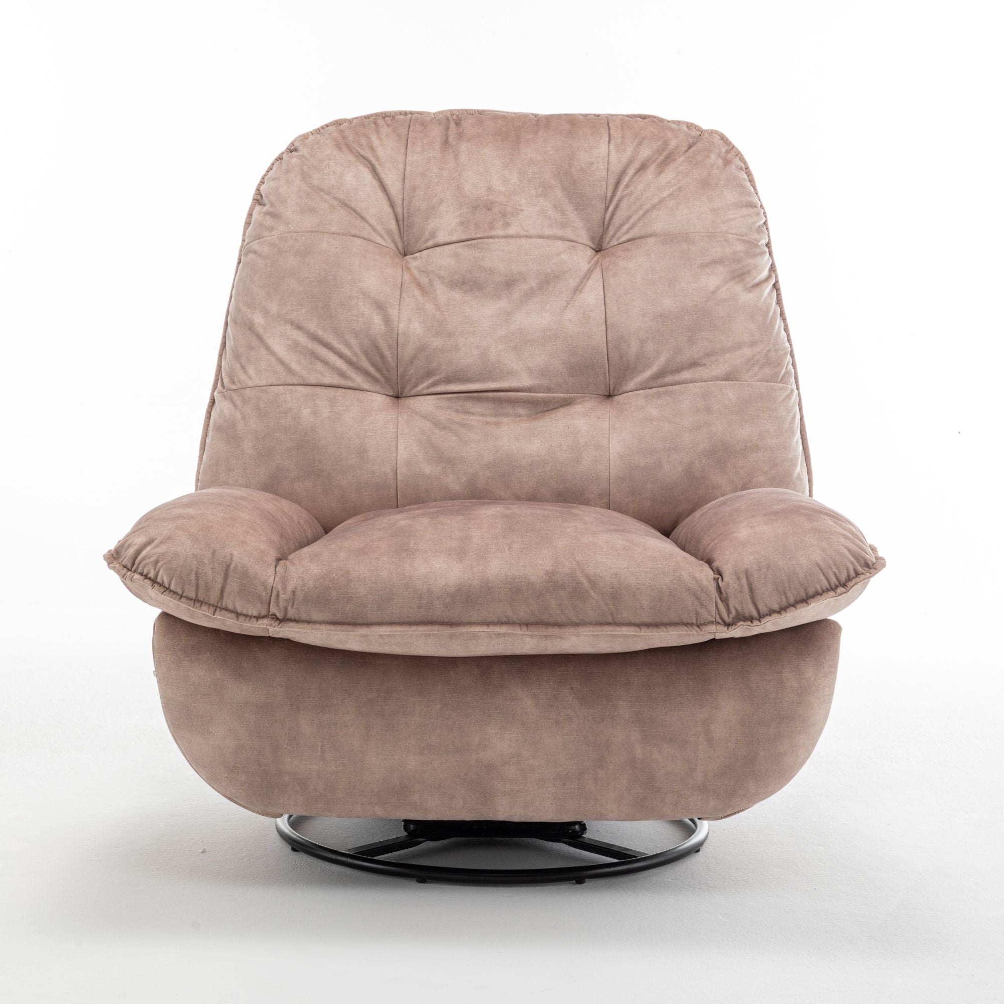 Modern Swivel Gliding Recliner Chair With Rocking Function And Phone Holder, Large Comfortable by HouseOfZazla