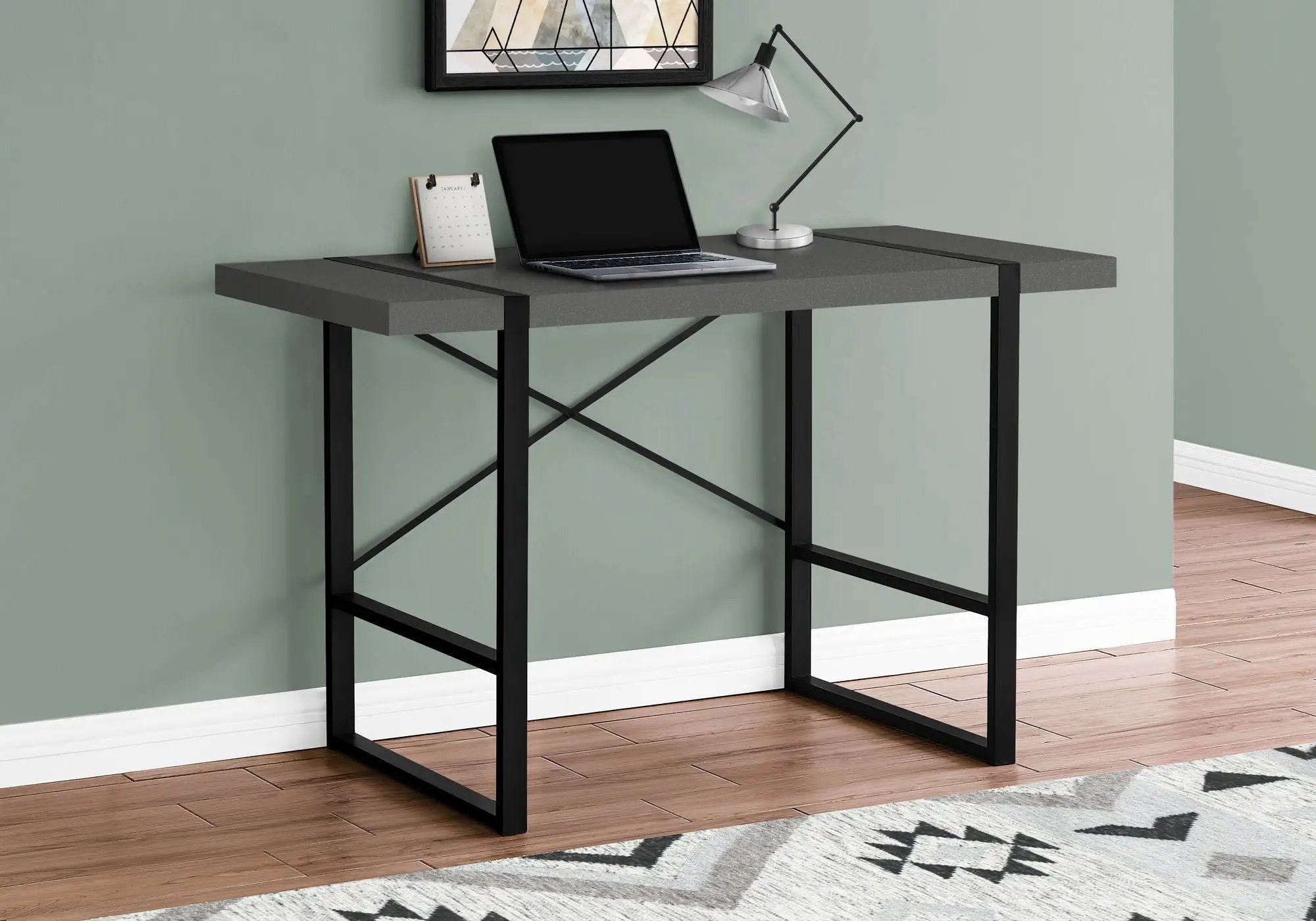 Computer Desk For Home Office, Laptop, Modern Convenient Design - Gray by Unique Piece Furniture