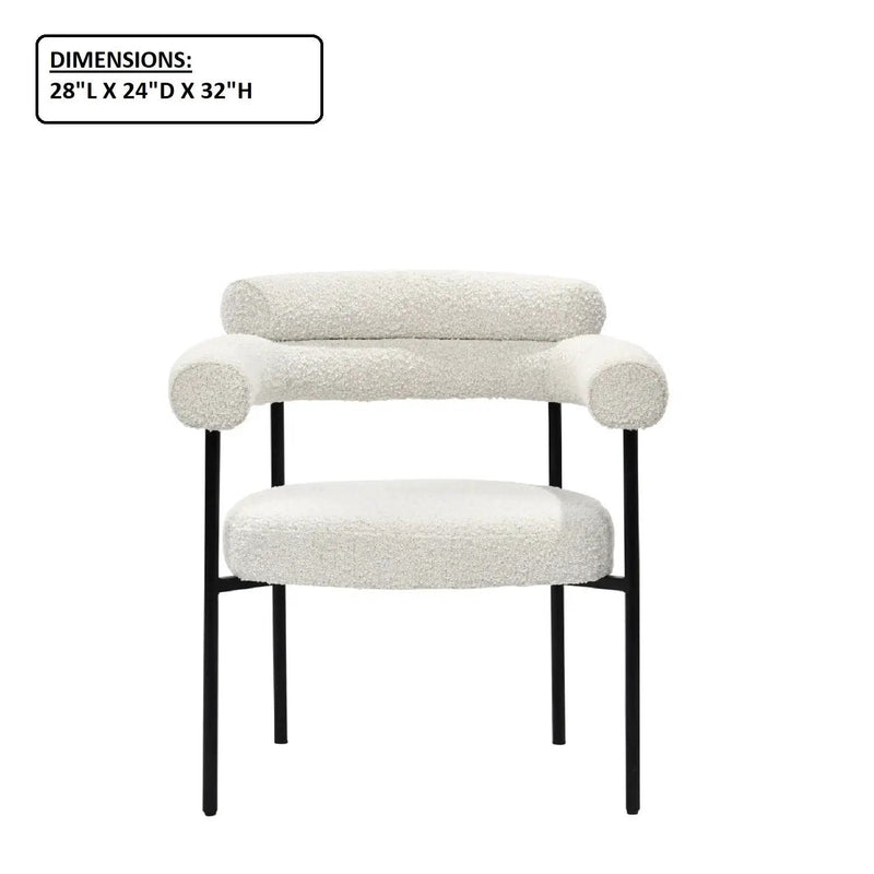 Upholstered Accent Dining Chairs With Armrests (Set of 2) by Unique Piece Furniture