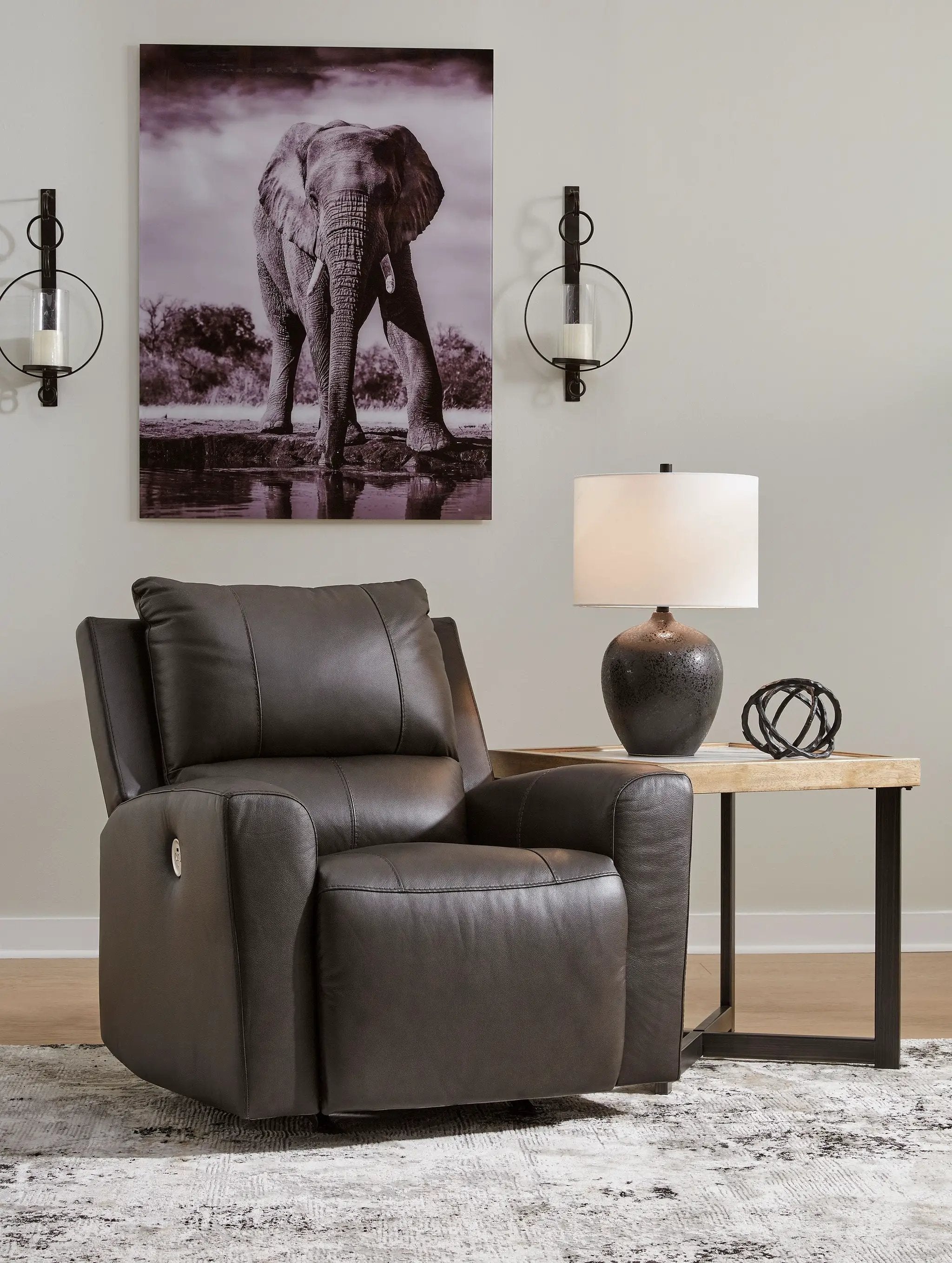 Boxmere - Power Rocker Recliner - Storm by Unique Piece Furniture
