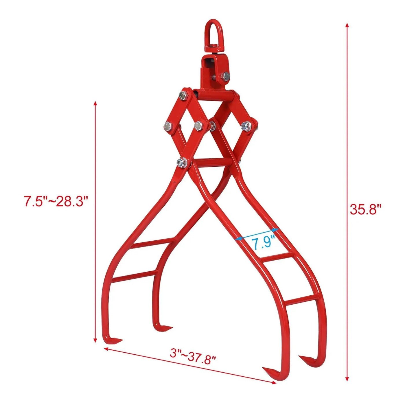 Heavy-Duty 4 Claw Timber Log Lifting Tongs Grabber by HouseOfZazla