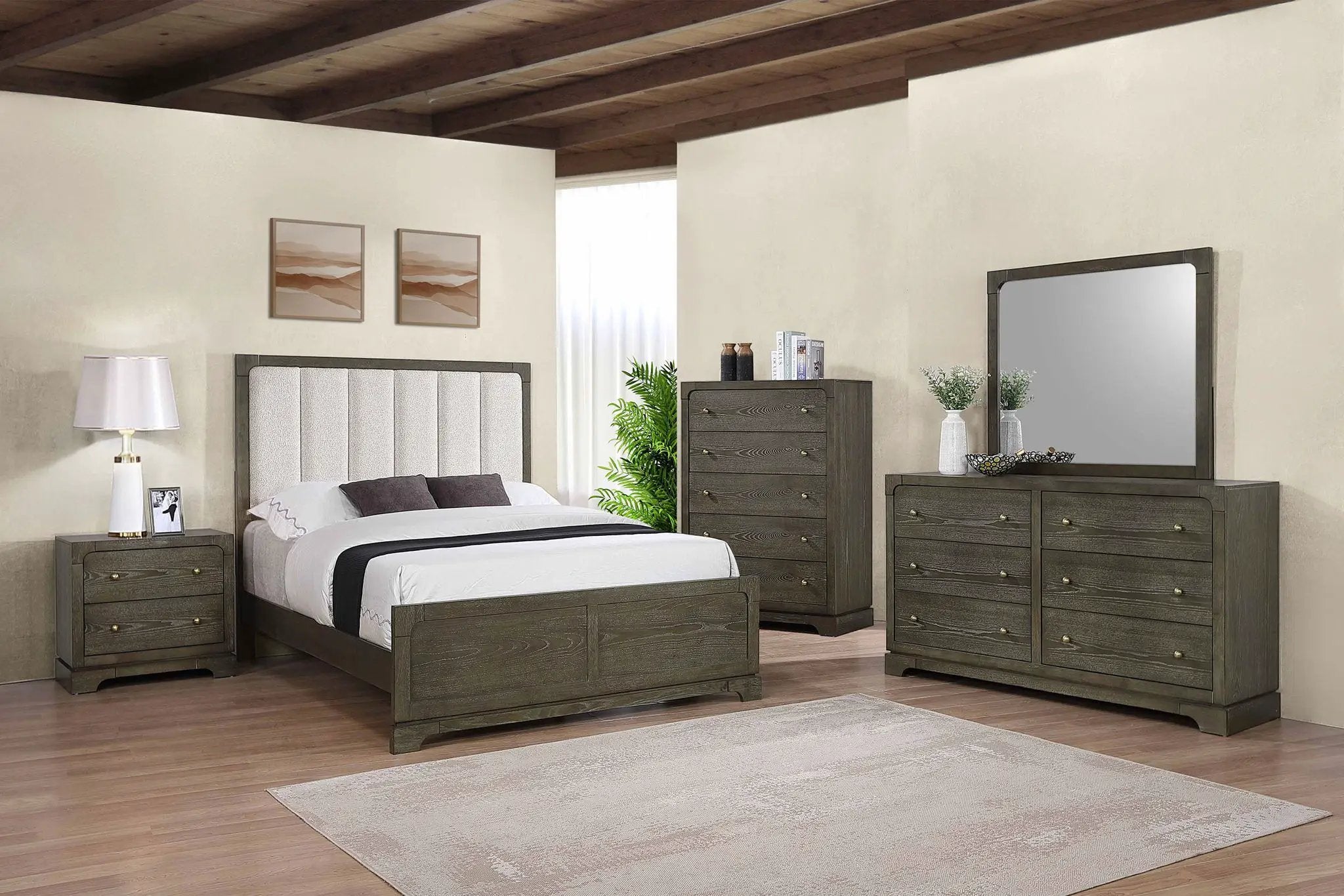 Gran Park 5-piece Eastern King Bedroom Set Dark Cocoa by Unique Piece Furniture
